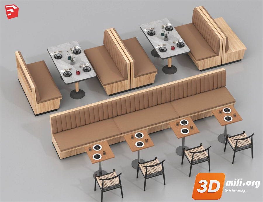 Cafe Furniture Skp Files 